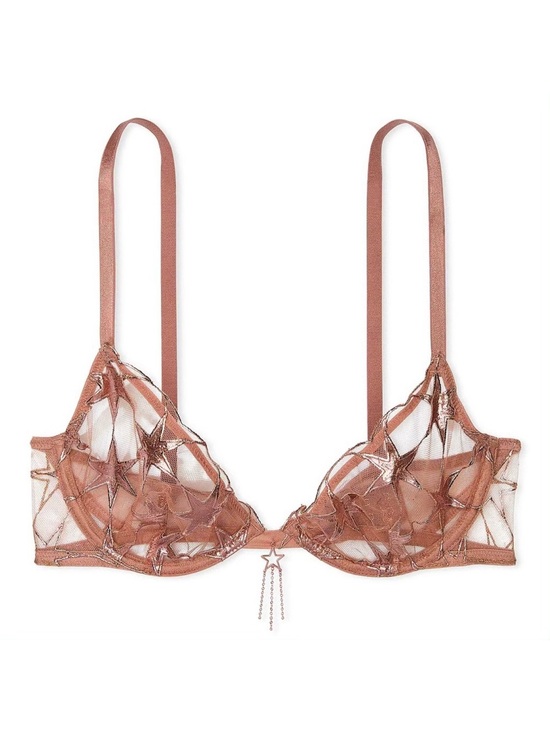 Victoria's Secret Other - NWT Victoria’s Secret 36C Rose Gold Very Sexy Stardust Embroidery Demi Bra